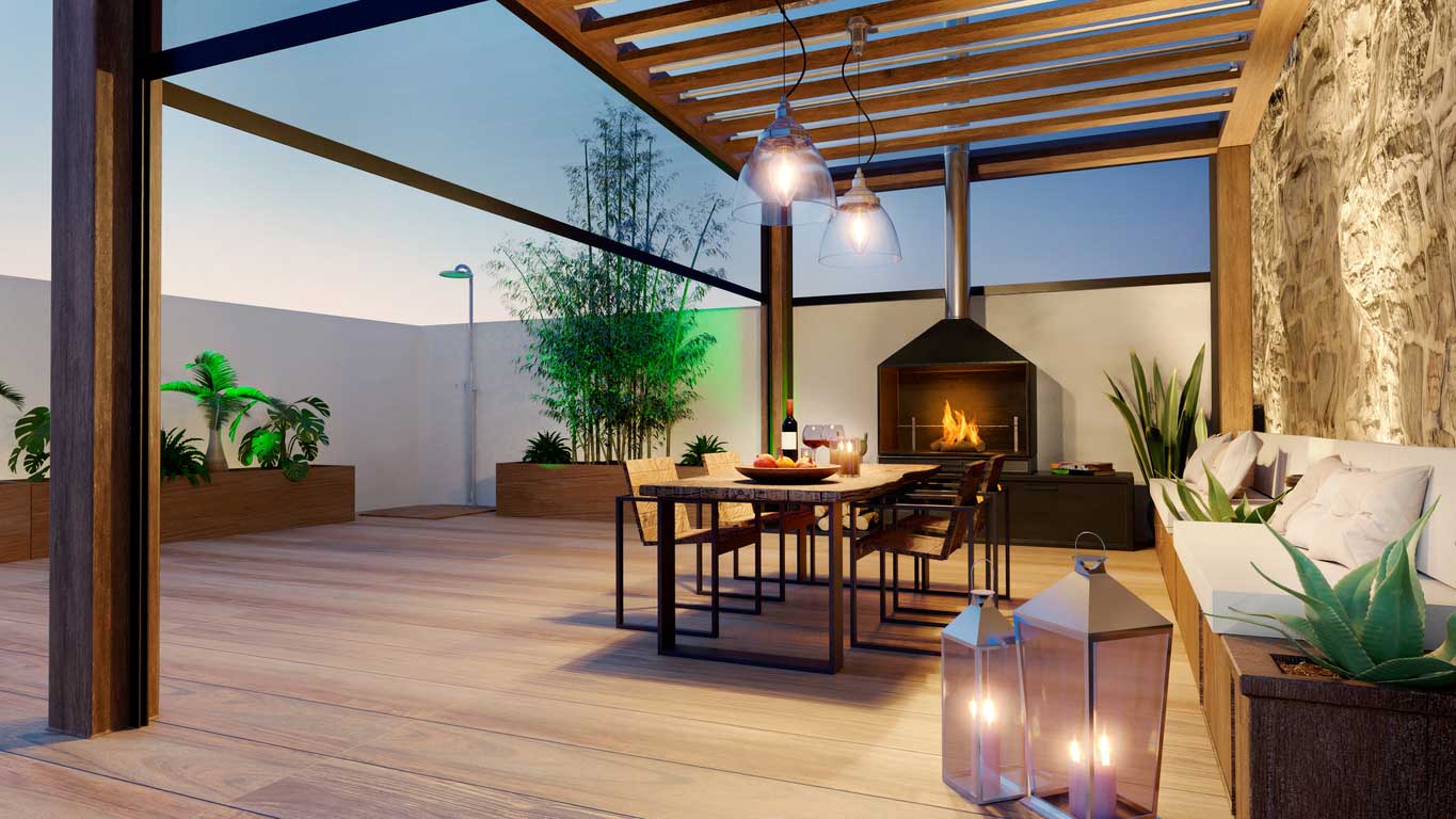 outdoor kitchens & fire features